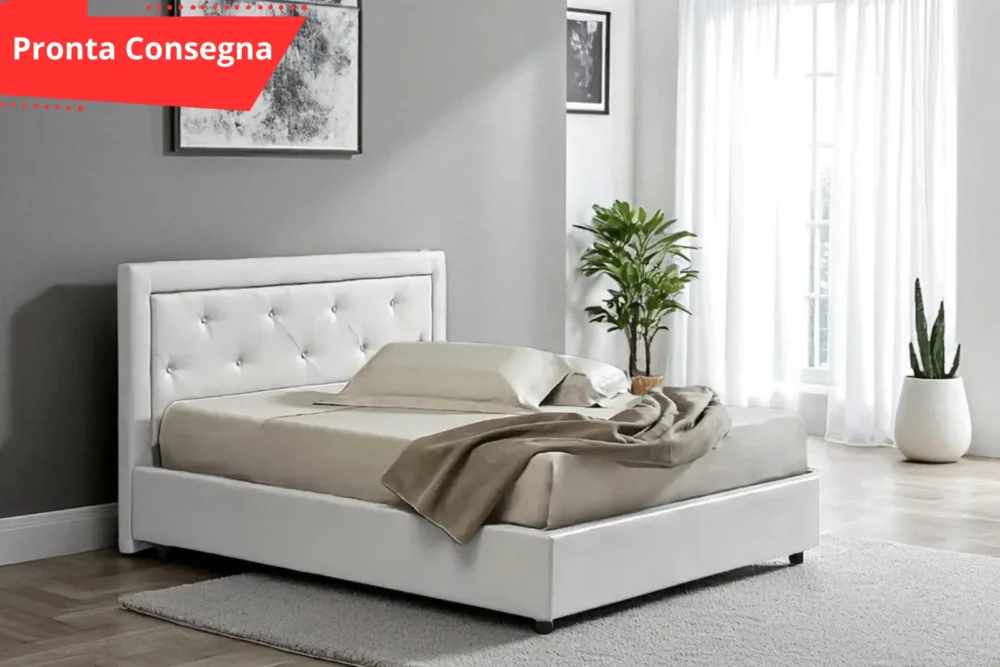 Letto Una Piazza e Mezzo Luxury con contenitore