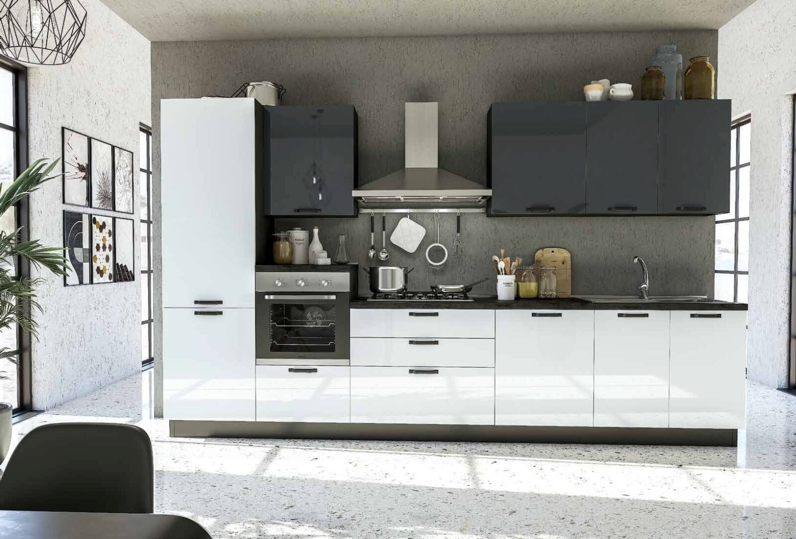 CUCINA MOD.MAYA SELENE L.360 X H. 216