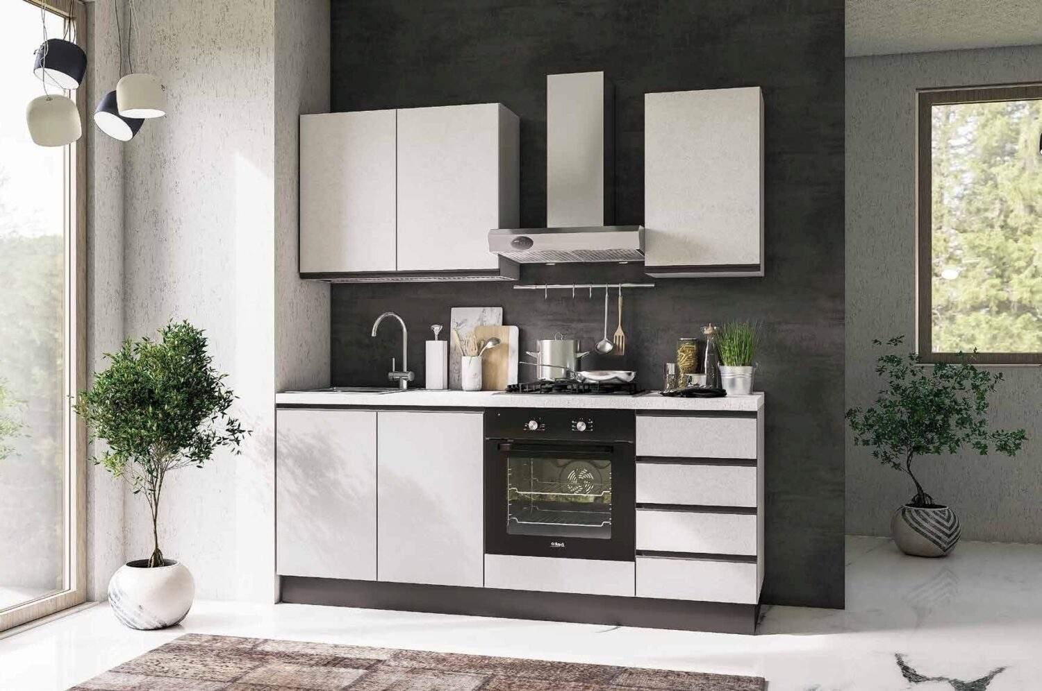 CUCINA MOD.MONO EMILY L.195 X H.216