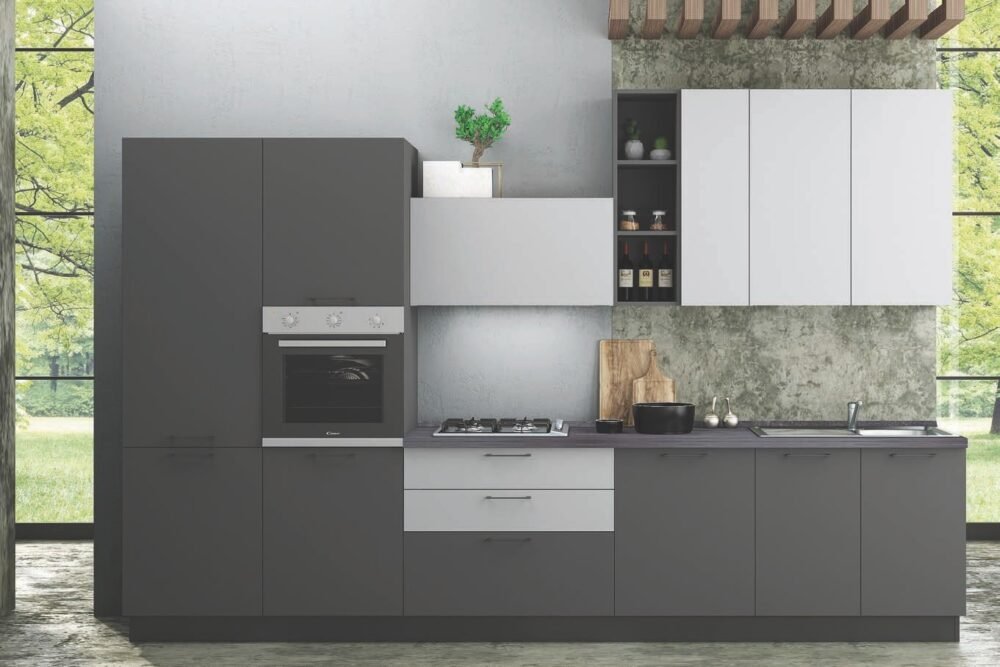 PROMO 2 CUCINA + PARETE LIVING + OMAGGIO TV 39° MOD. YARIS SISTEMA GOLA