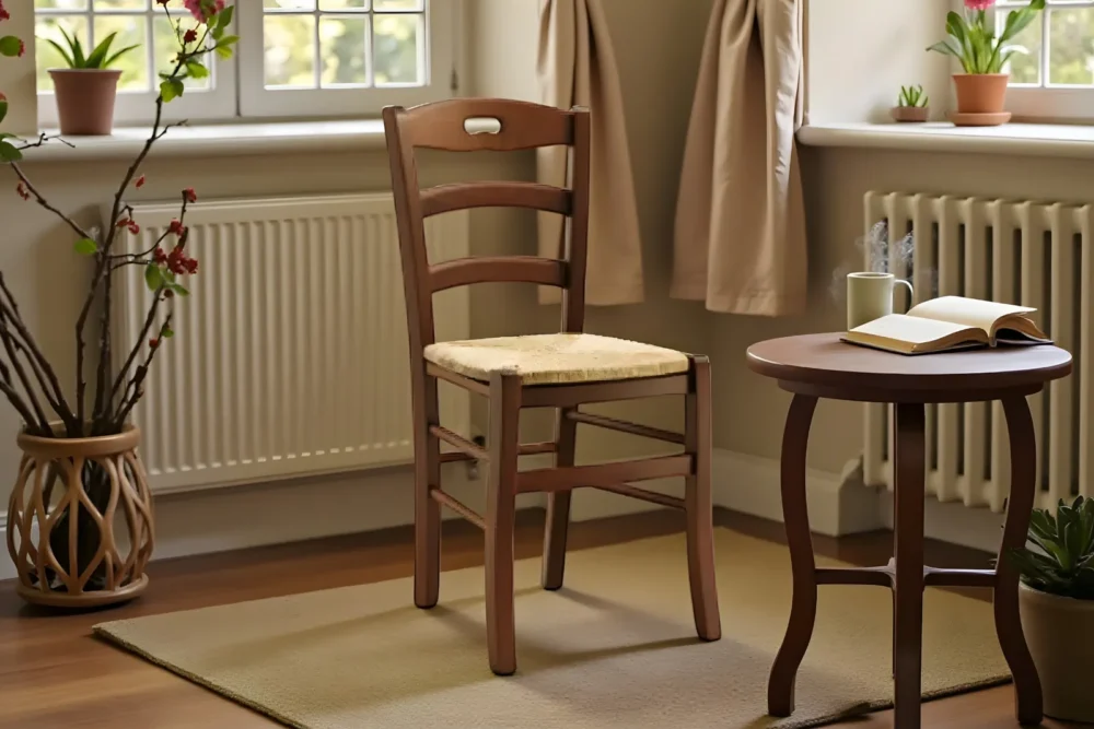 Art. 589 - Sedia struttura faggio e seduta in paglia