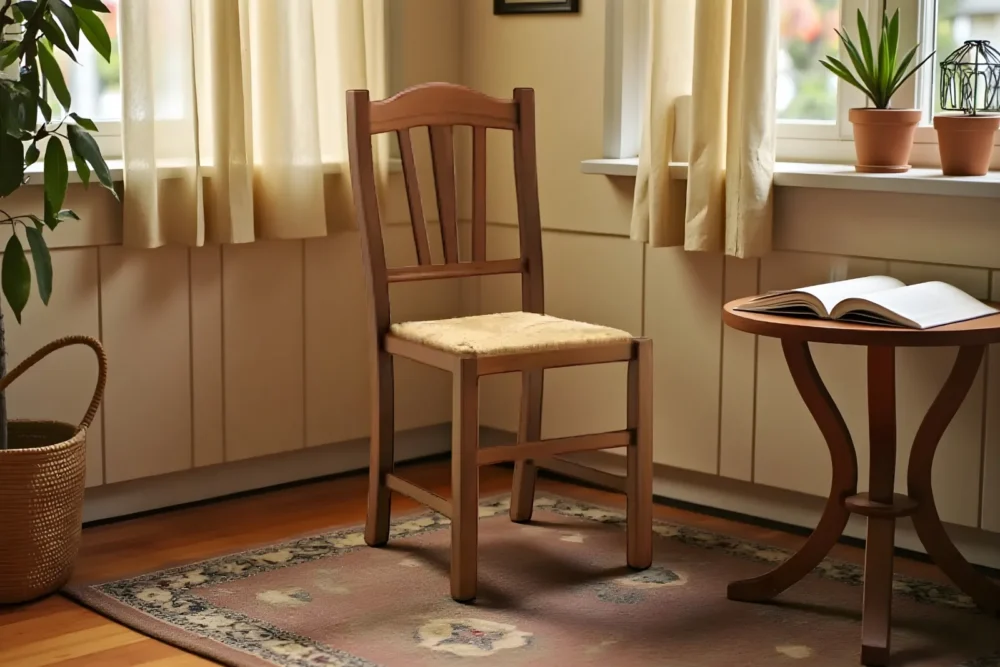 Art. 590 - Sedia struttura faggio e seduta in paglia