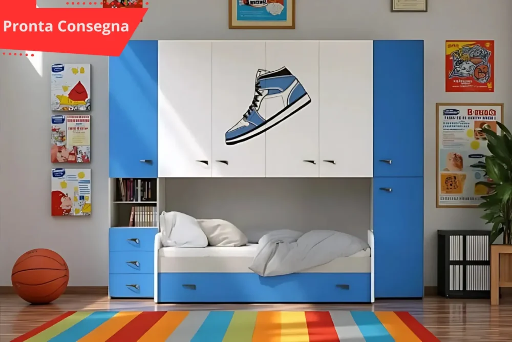 Cameretta a ponte Nike Azzurra pronta consegna