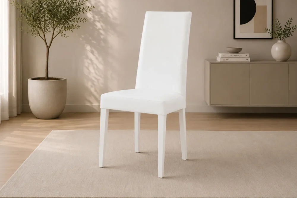 Sedia Ecopelle Bianco -
