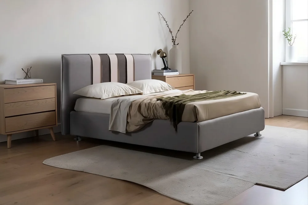 Zoom Letto Matrimoniale Stripes con contenitore