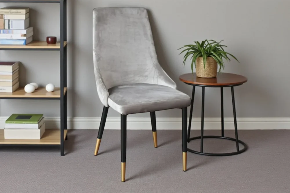 Art. 1961 - Sedia in velluto grigia