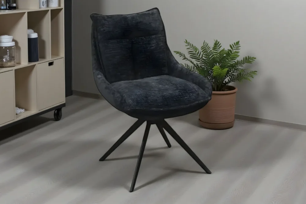 Art. 2022 - Sedia imbottita in tessuto nero A