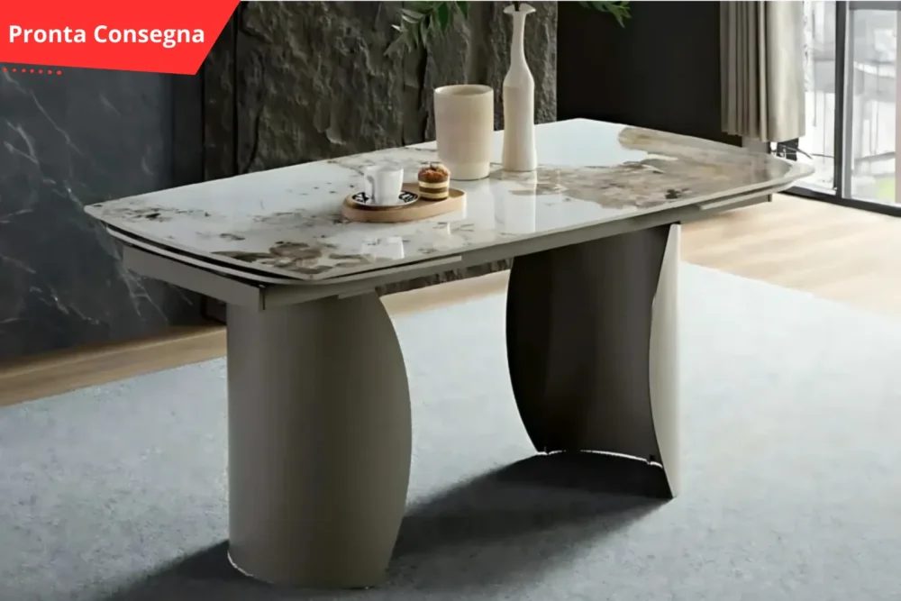 Tavolo allungabile BOAVISTA 160x90 - Piano Marmo