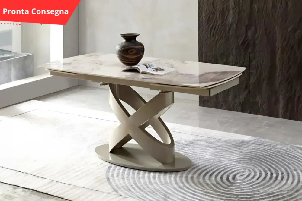 Tavolo allungabile IGOR 160x90 - Piano MarmoS