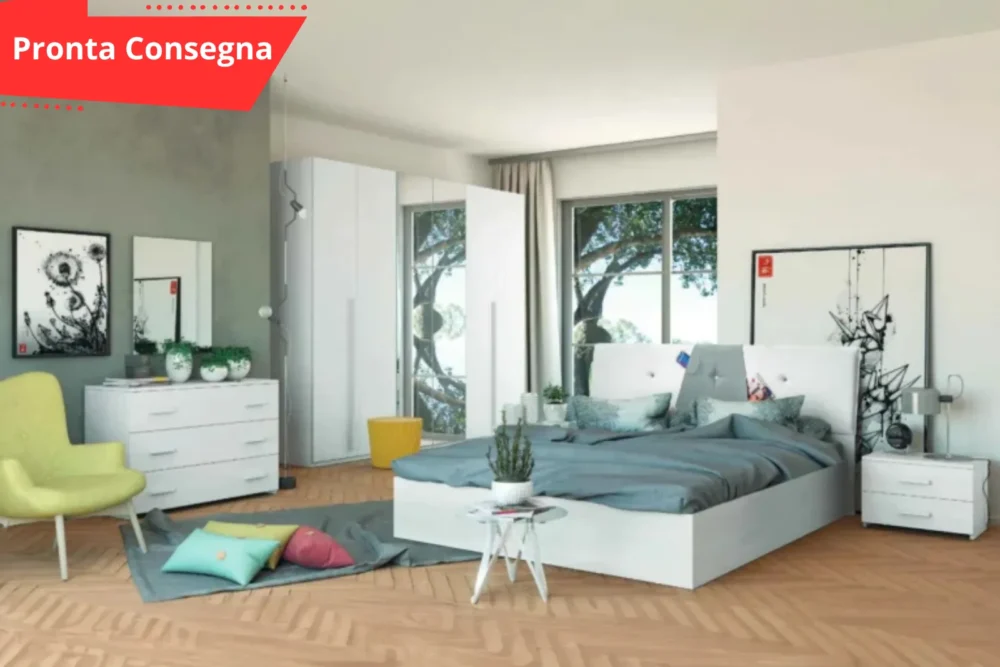 CAMERA CON CONTENITORE - Rosy (Con Specchio)