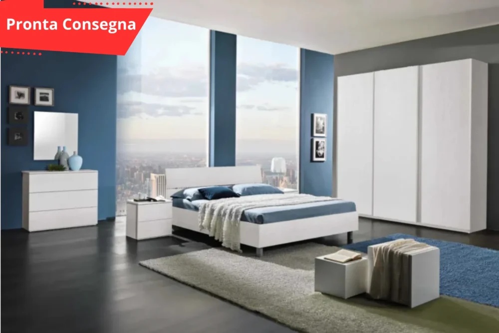 Camera da Letto - Scorrevole EASY - Bianco Frassino