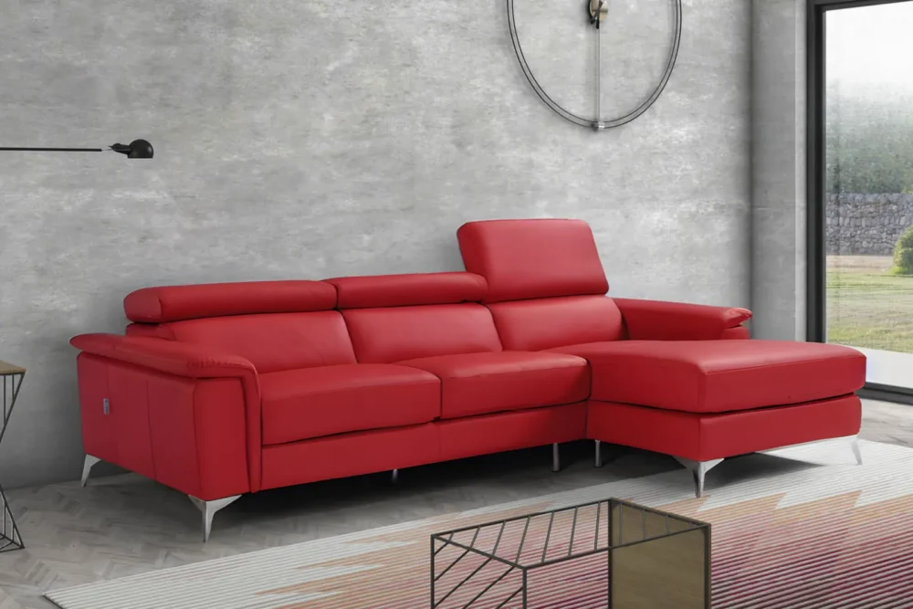 Divano angolare Como Tessuto Antimacchia Dx