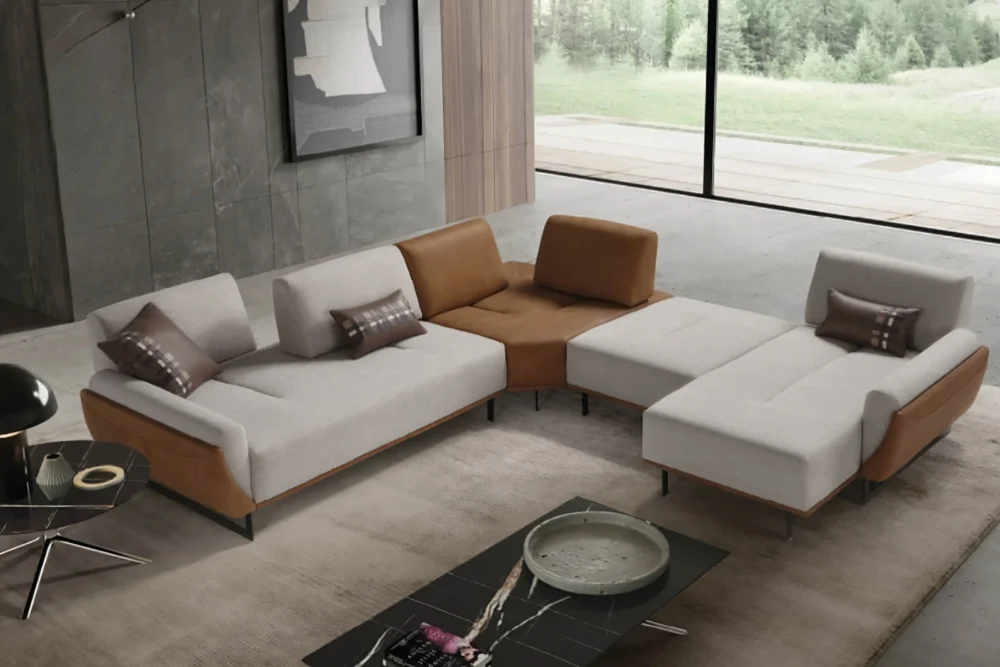 Divano angolare Sally Tessuto Antimacchia