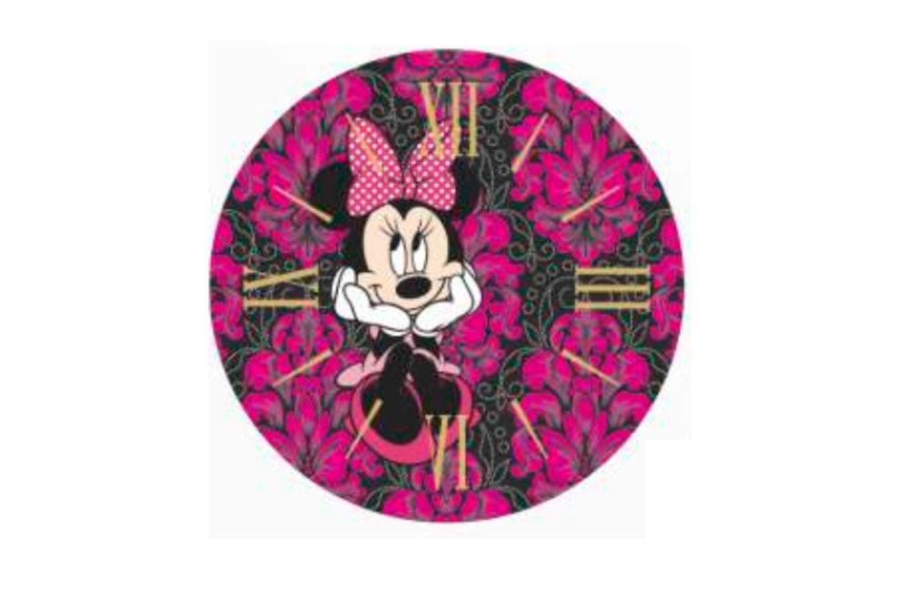 Orologio Minnie - Stampa su vetro temperato