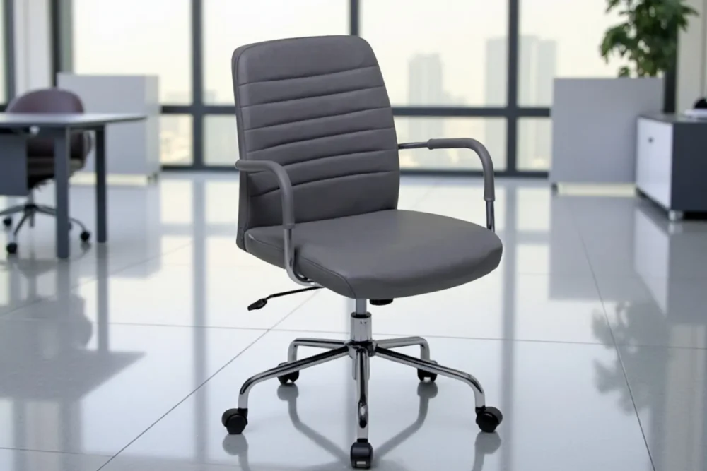 Poltrona City Similpelle Grigia