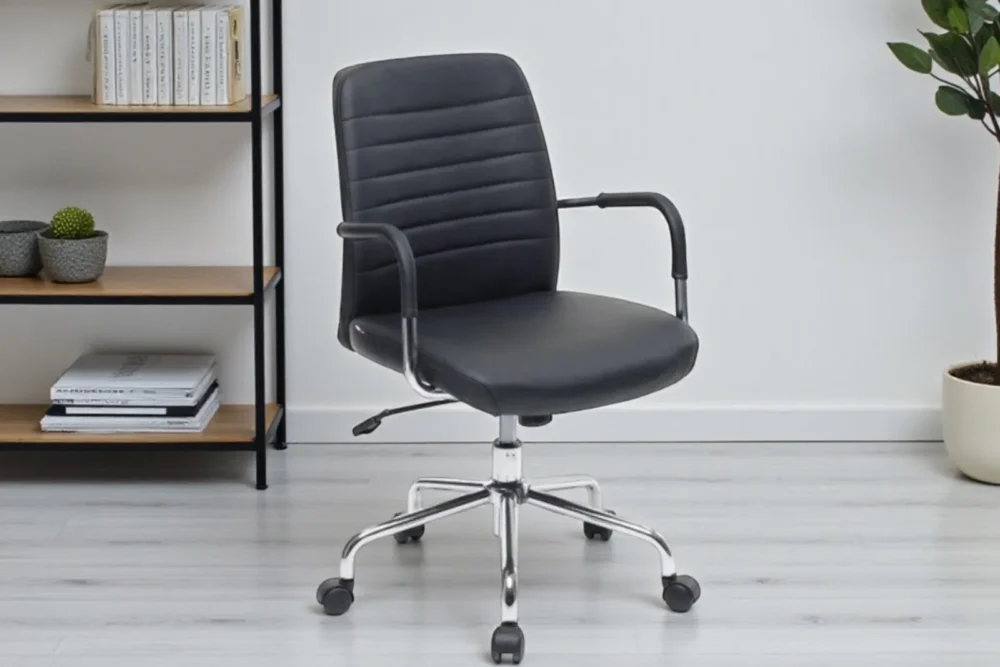 Poltrona City Similpelle Nera