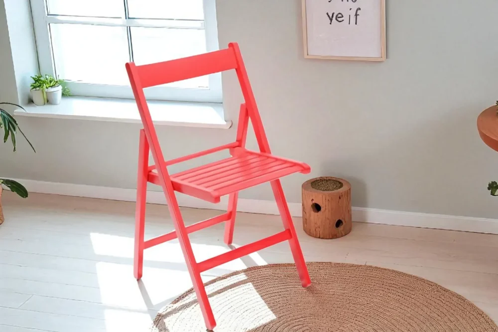 Sedia in legno Pieghevole Rossa