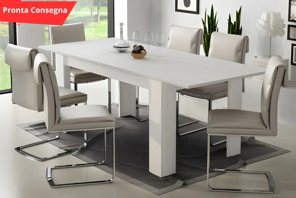 Tavolo allungabile - Luana - Bianco Frassino