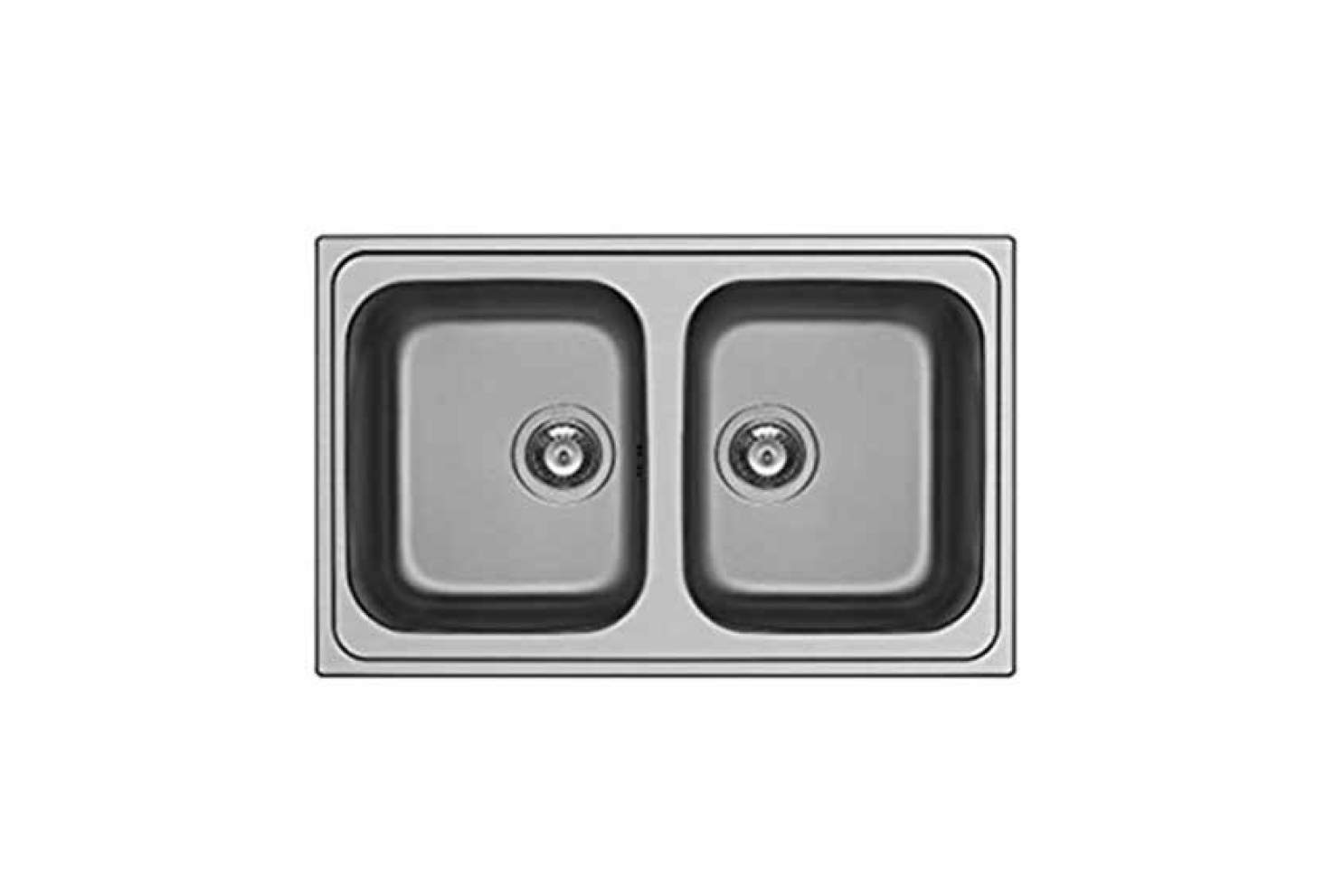 Lavello Da Incasso In Granito Grigio Prime 862 - 2 Vasche 86x50 Cm - Foto 4