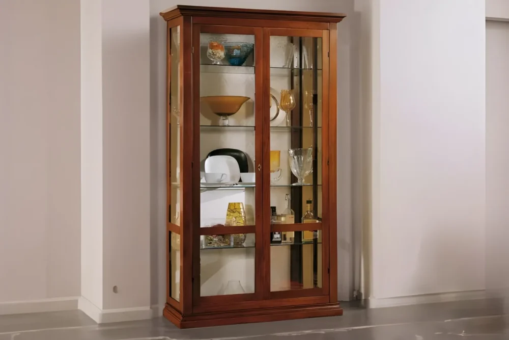 Argentiera 2 porte ripiani cristallo