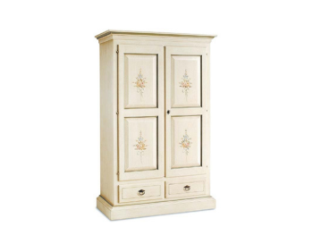 Armadio-2-porte-2-cassetti-Finitura-bianco-patinato-art.8007