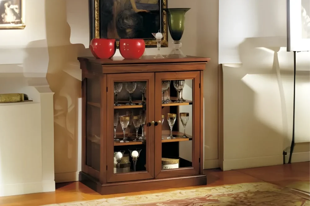 Art. 261 Vetrinetta bassa 2 porte in vetro cm L 86 P 32 H 93