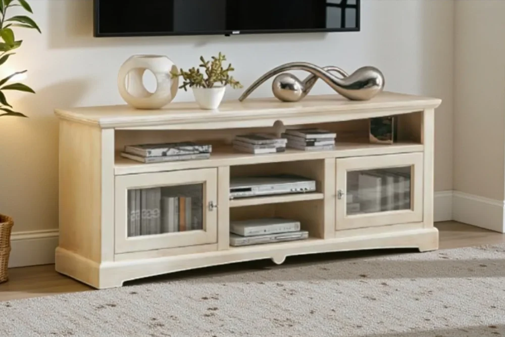 Art. 339 Porta TV cm. L 170 H 69 P 46 Finitura avorio patinato