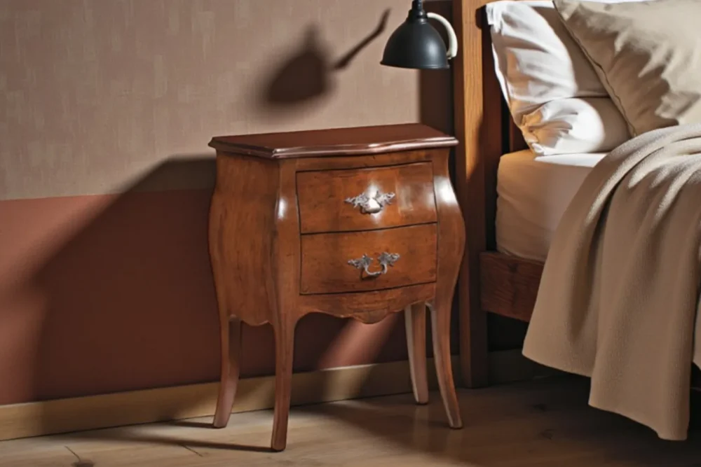 Comodino bombato 3 cassetti art407