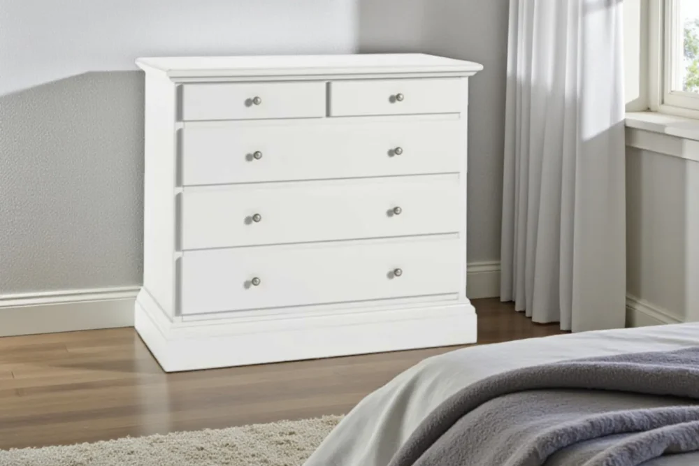 Comò laccato bianco 5 cassetti art.6070_A