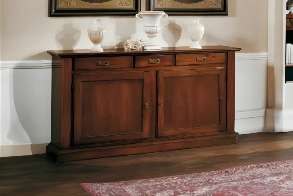 Credenza 2 ante 3 cassetti - Noce