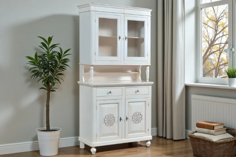 Cristalliera 2 porte intagliata art.8000