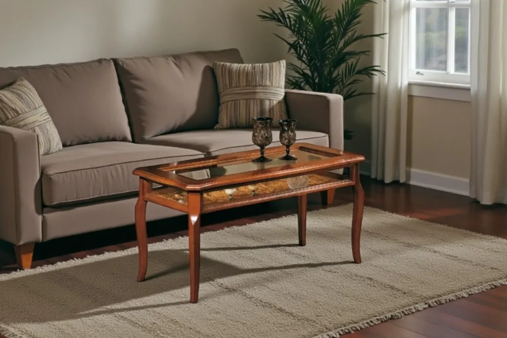 Tavolino a bacheca con piano tappezzato bianco art 622