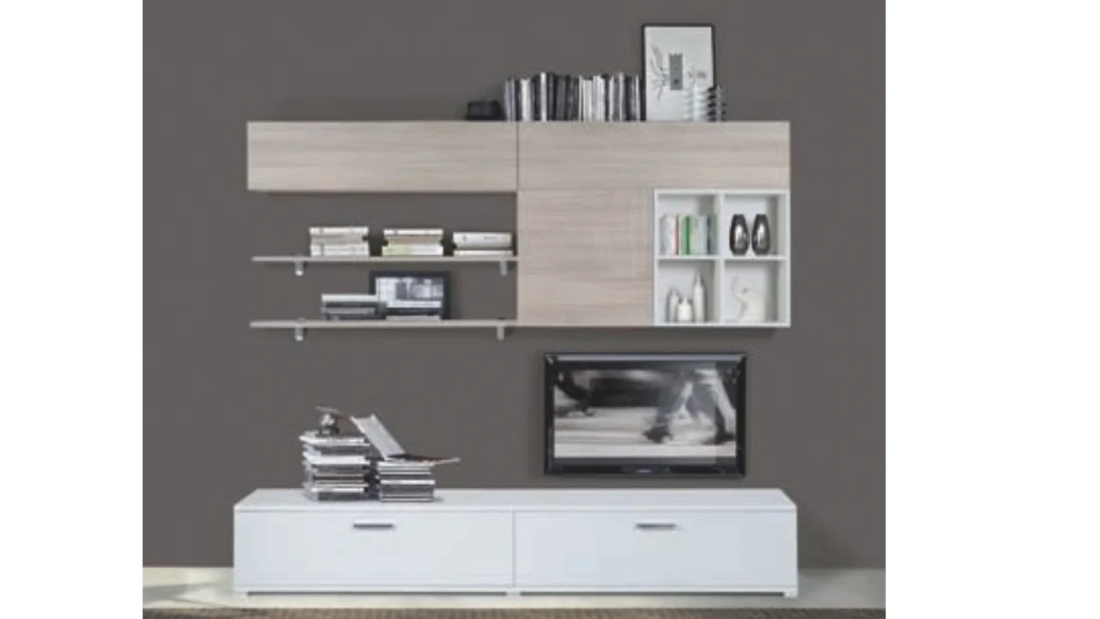 Living ZG2 Olmo e Bianco Frassinato