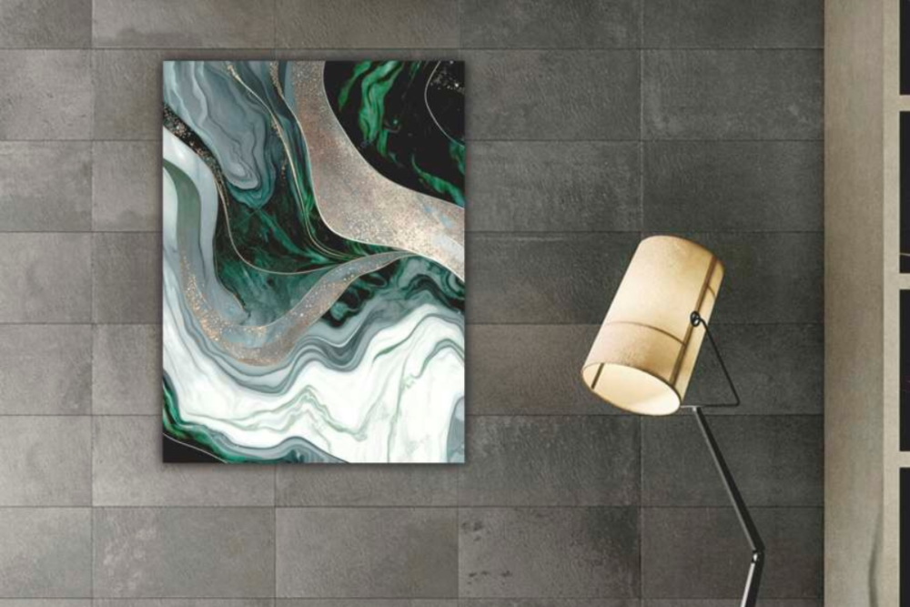 Quadro marble verde smeraldo - Stampa su vetro temperato