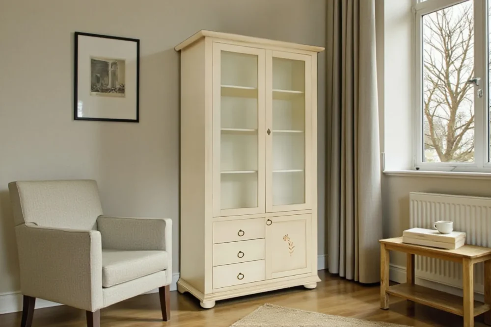 Vetrina 2 porte 3 casetti art.8029