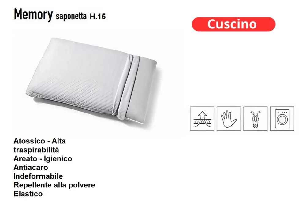 Cuscino Memory Saponetta h.15 "Pronta consegna"