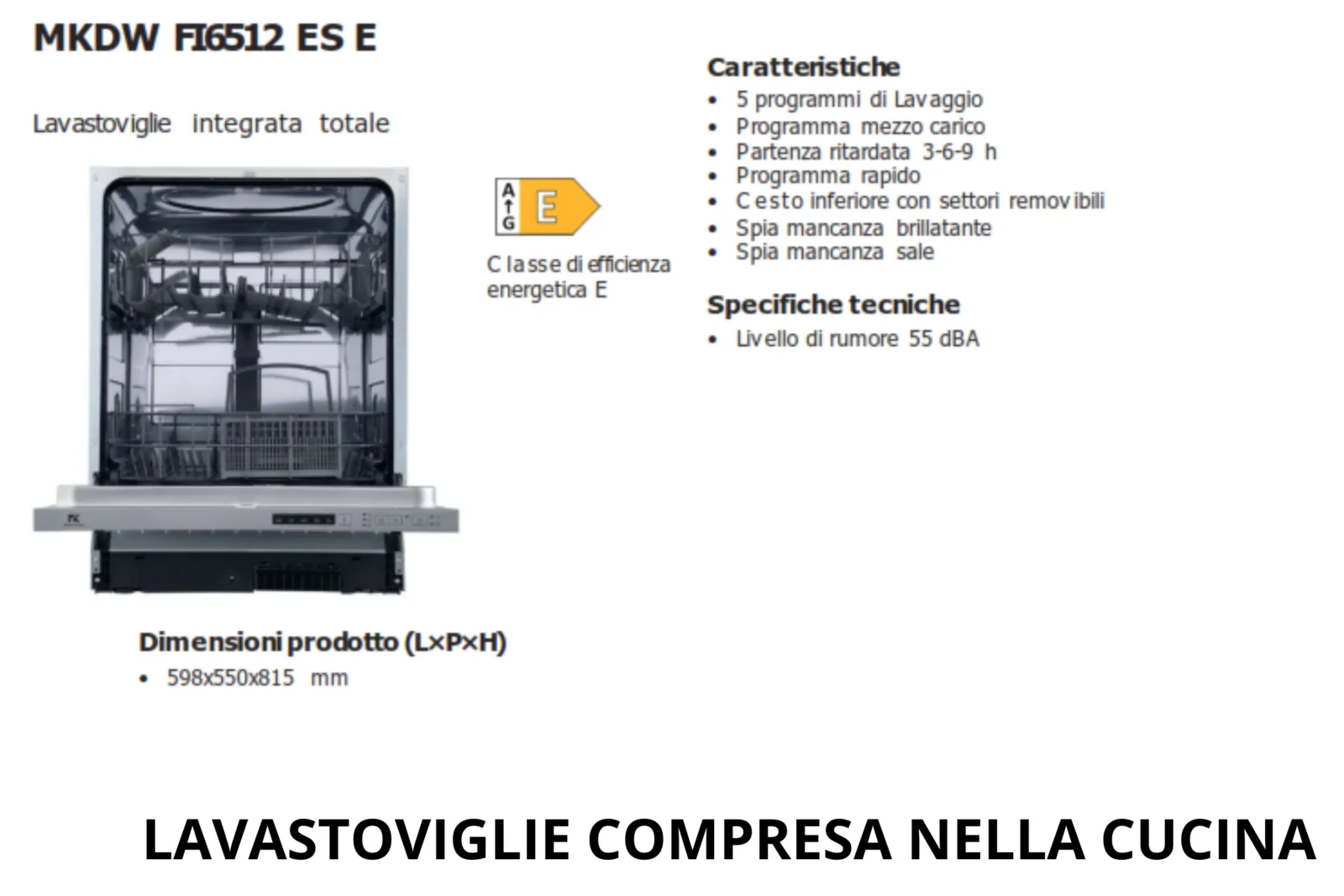 Dafne 360 LAVASTOVIGLIE MASTER KITCHEN