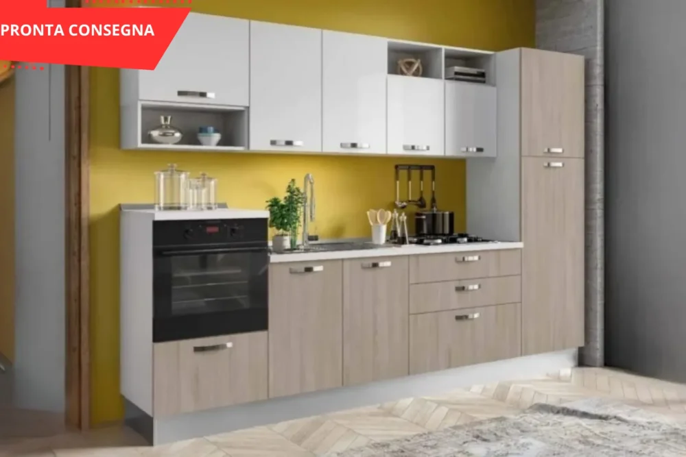 Cucina Alicia 300 Olmo-Bianco