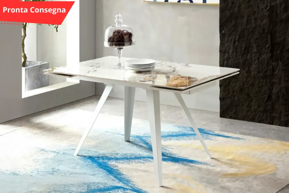 Tavolo allungabile POTTER 140x90 - Marmo Bianco
