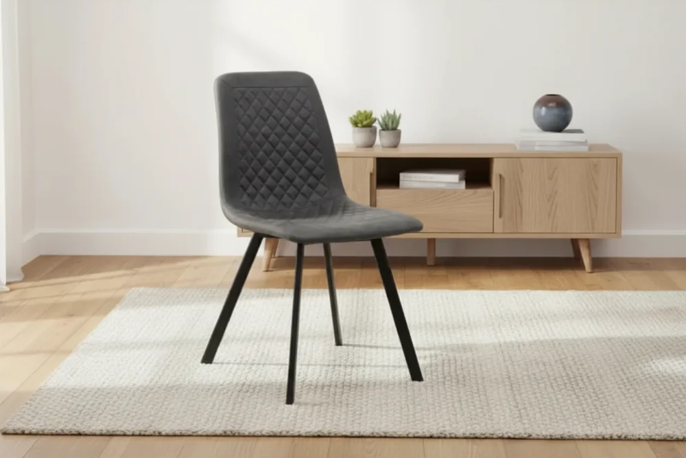 Sedia Wendy in microfibra Vintage Grigio