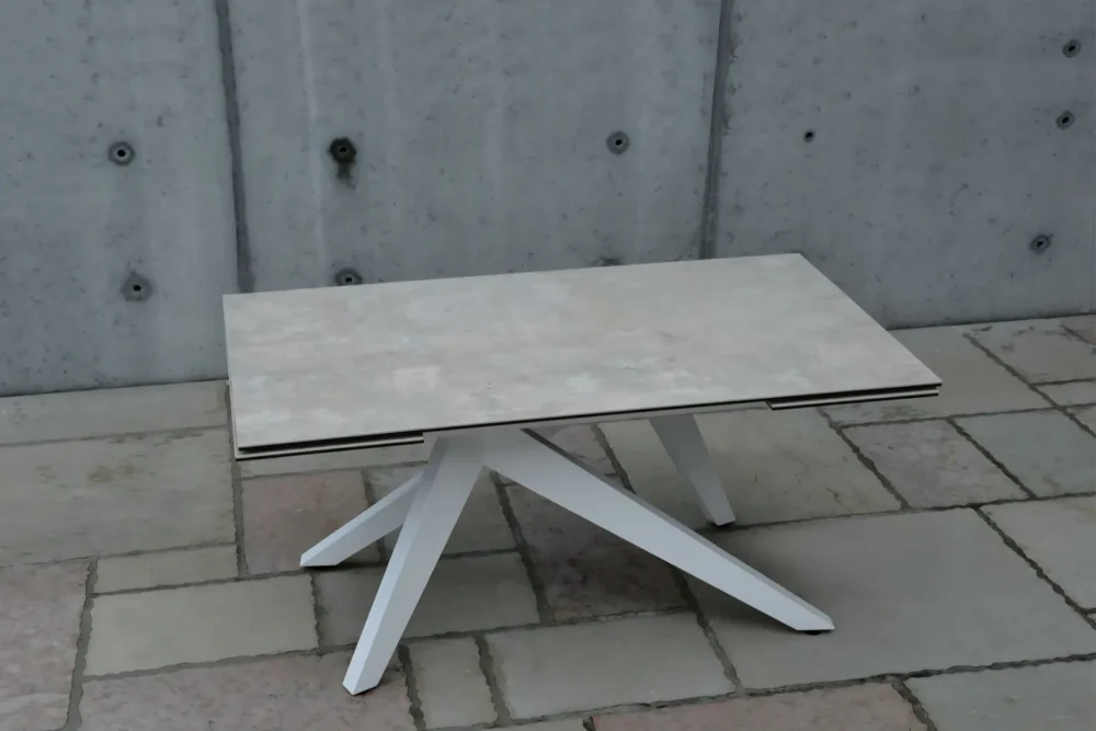 Tavolo allungabile 160x90xh.76 Iris Vetro Ceramica