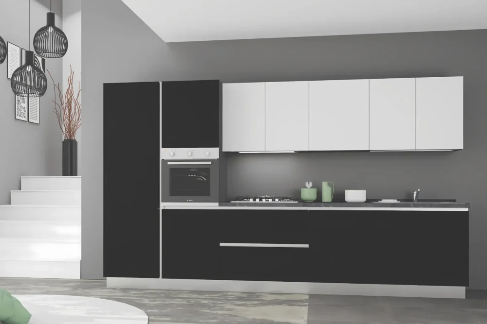 Cucina Flat Nero Gola Personalizzabile