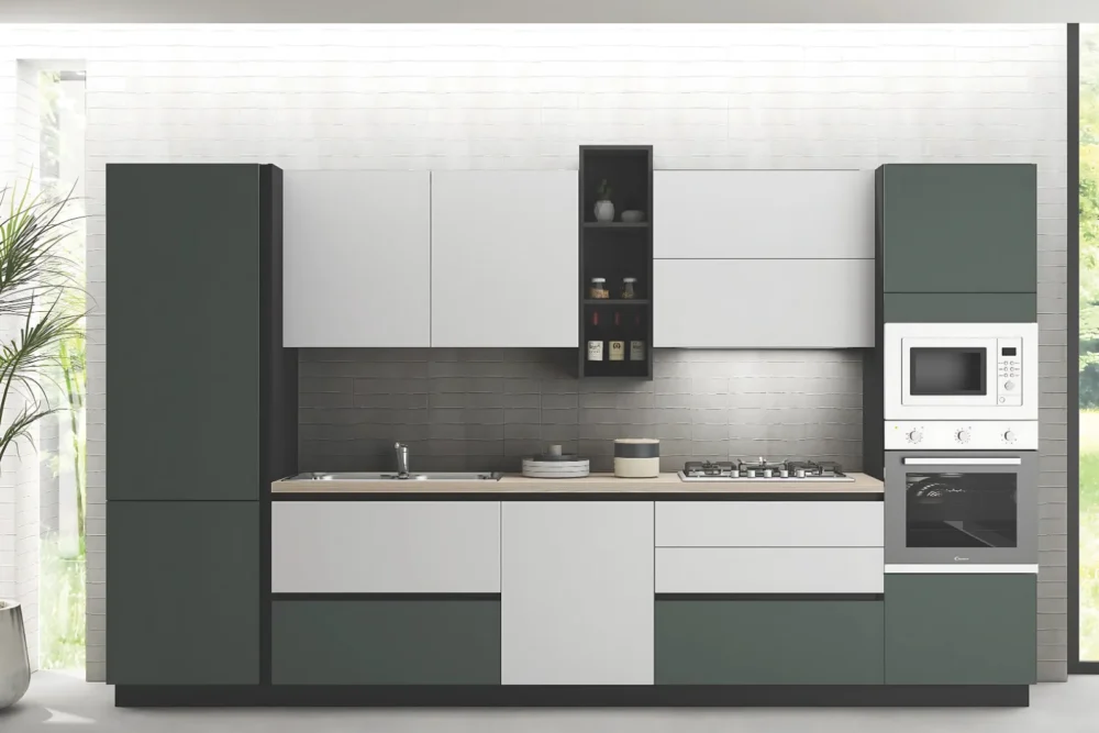Cucina Flat Verde Malga Personalizzabile