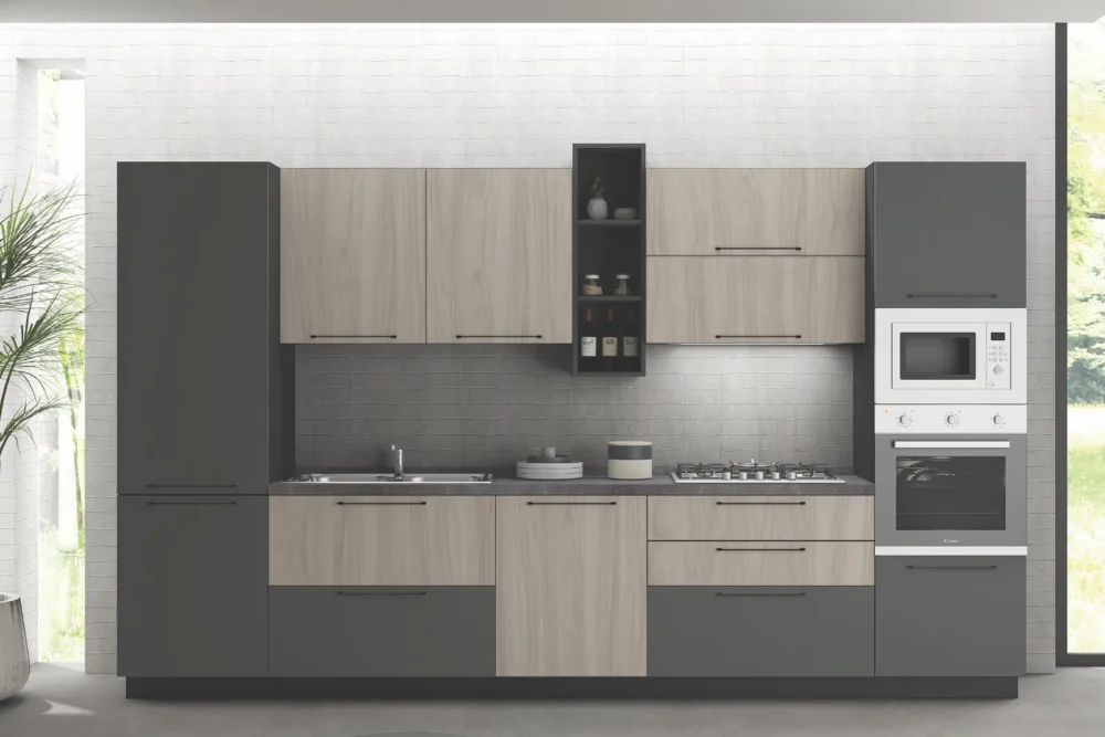 Cucina Prime Noce Grigio Personalizzabile