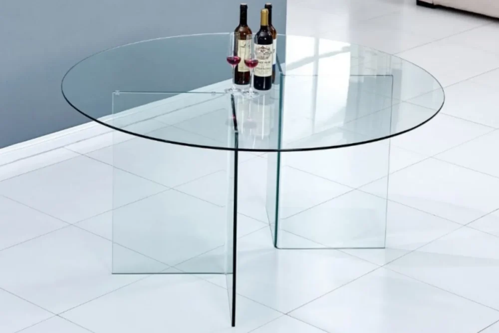 Zoom Tavolo rotondo Genny vetro temperato