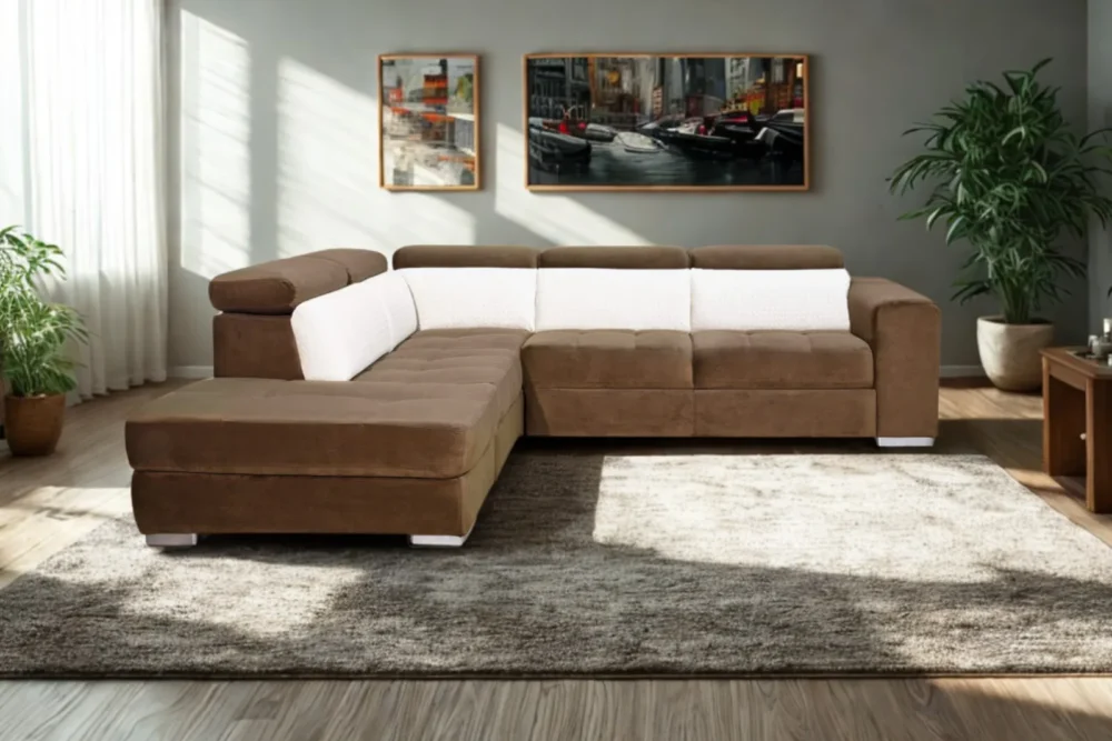 Divano angolare Belluno in tessuto