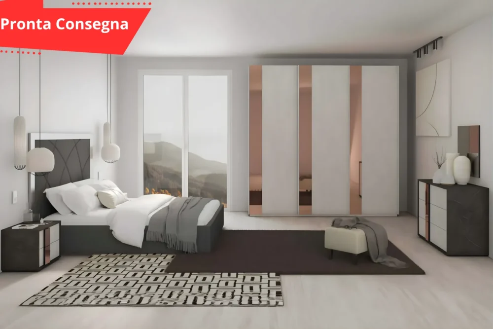 Camera letto con contenitore Eleonora Scorrevole pronta consegna