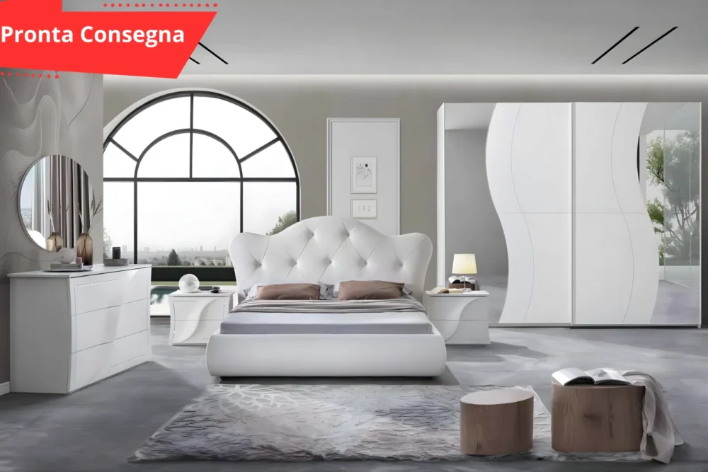 Camera letto con contenitore Esse Bianco Pronta consegna