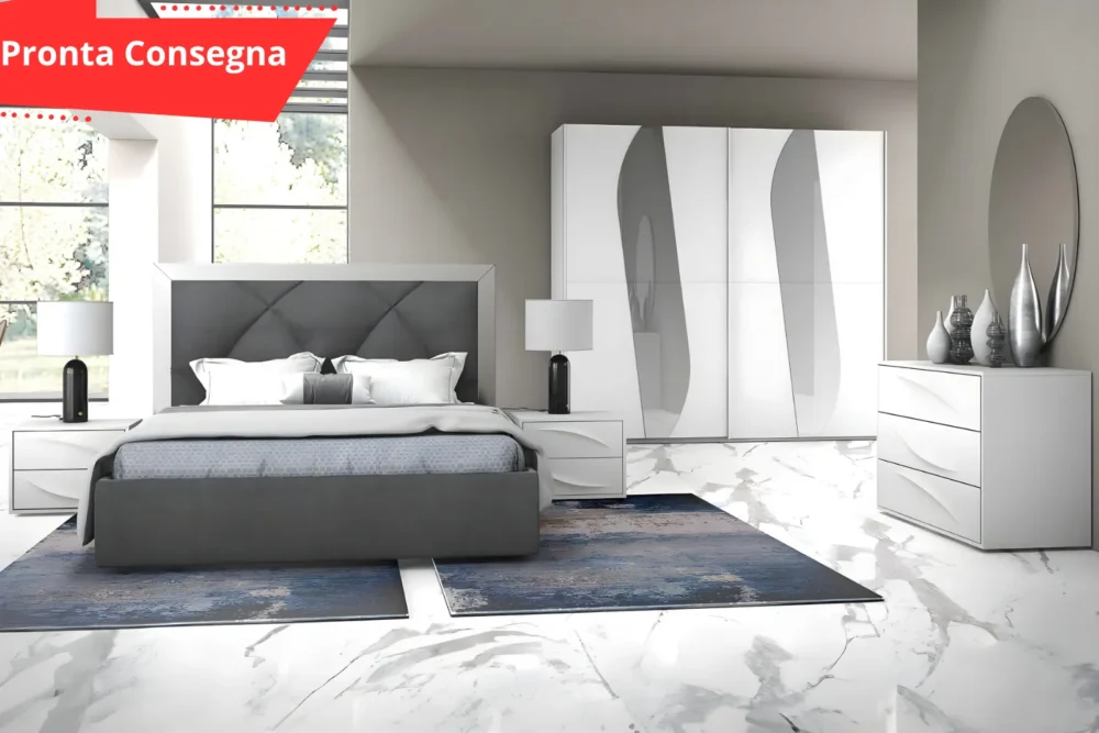 Camera letto con contenitore Manuela Bianco pronta consegna