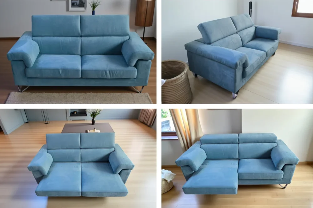 Divano 3posti 2slitte manuali Square TessAntimacchia